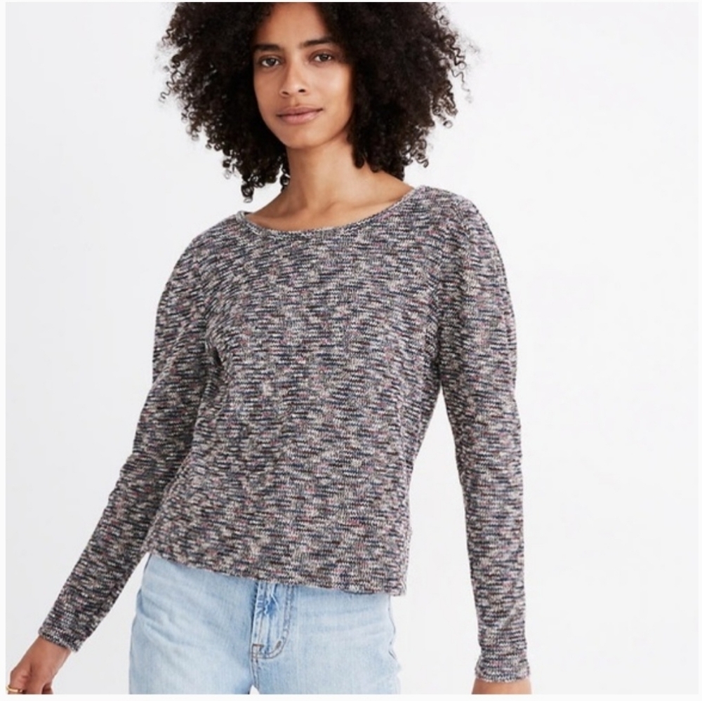 Madewell Space Dye Cotton Blend Pullover Sweater